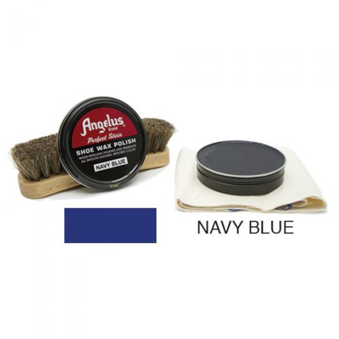 navy blue leather shoe polish